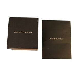 Authentic David Yurman Jewelry Box Empty Presentation Storage Case & polish clth